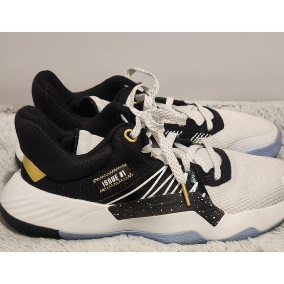 Adidas DON Issue 1 Donovan Mitchell Black White Gold Basketball Shoes‎ EH2434 6 main image 4